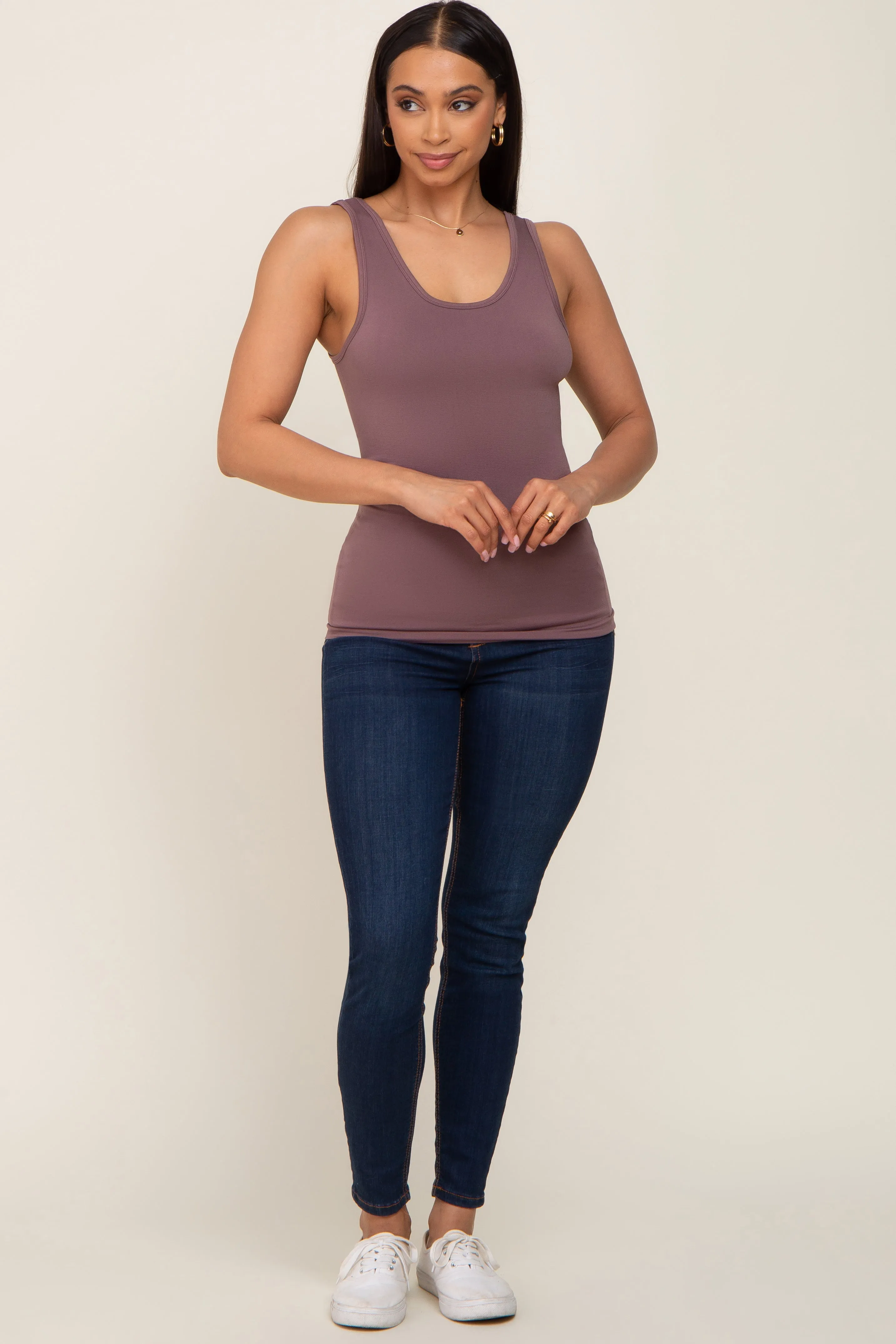 Brown Seamless Tank Top sold by Pinkblush product image thumbnail 4