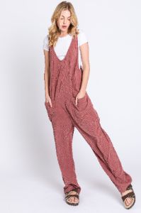 Mauve Corduroy Wide Leg Overalls sold by Pinkblush