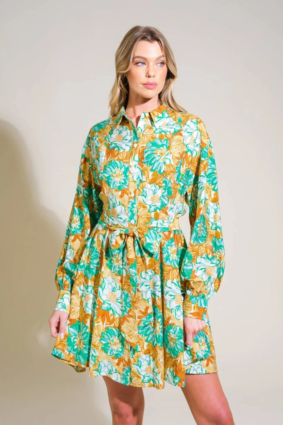Rust Turquoise Floral Romper sold by Pinkblush product image thumbnail 2