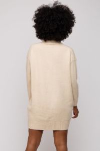 Beige Turtleneck Sweater Mini Dress sold by Pinkblush