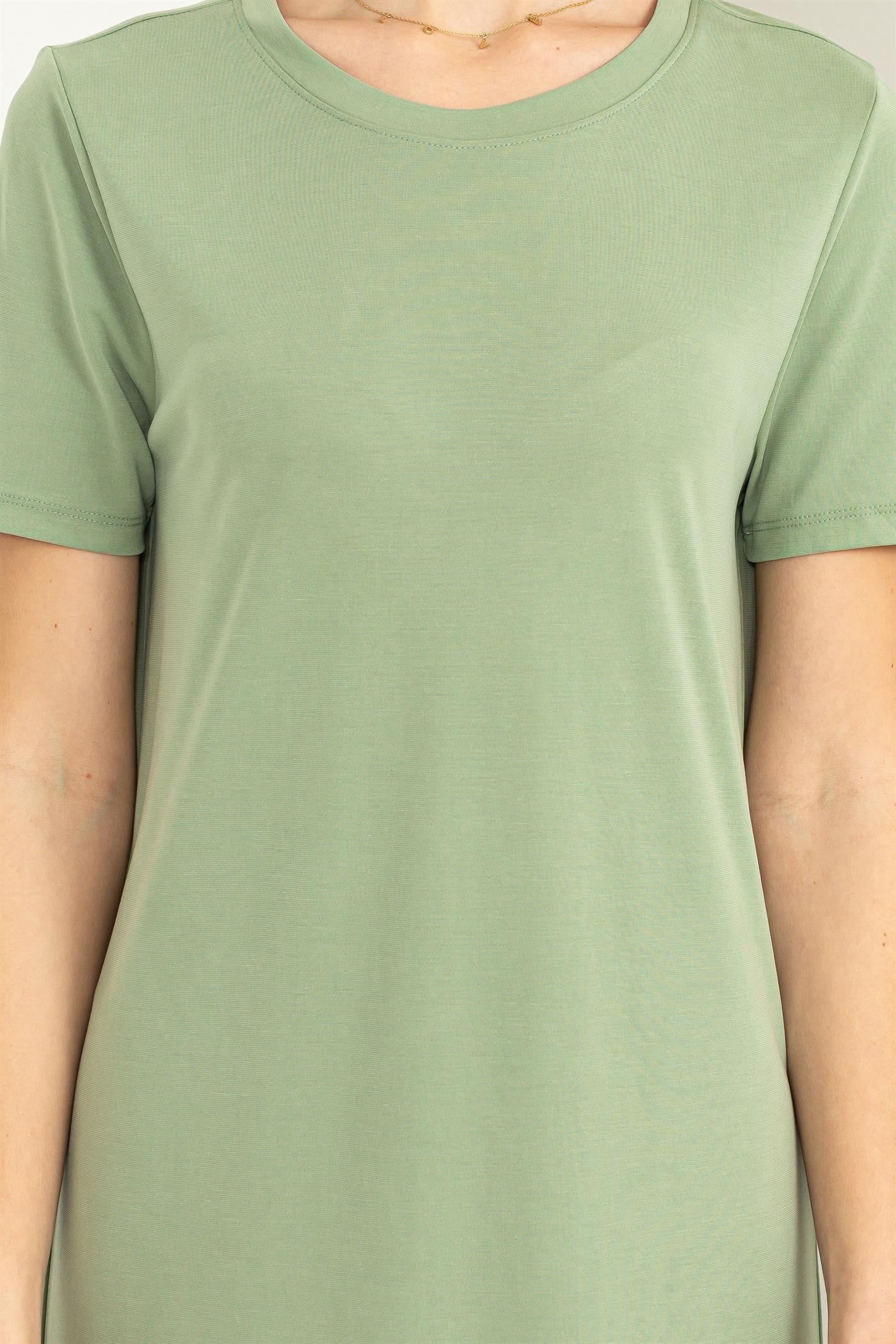 Green Midi T-Shirt Dress sold by Pinkblush product image thumbnail 4