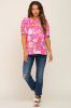 Fuchsia Floral Puff Sleeve Maternity Blouse sold by Pinkblush