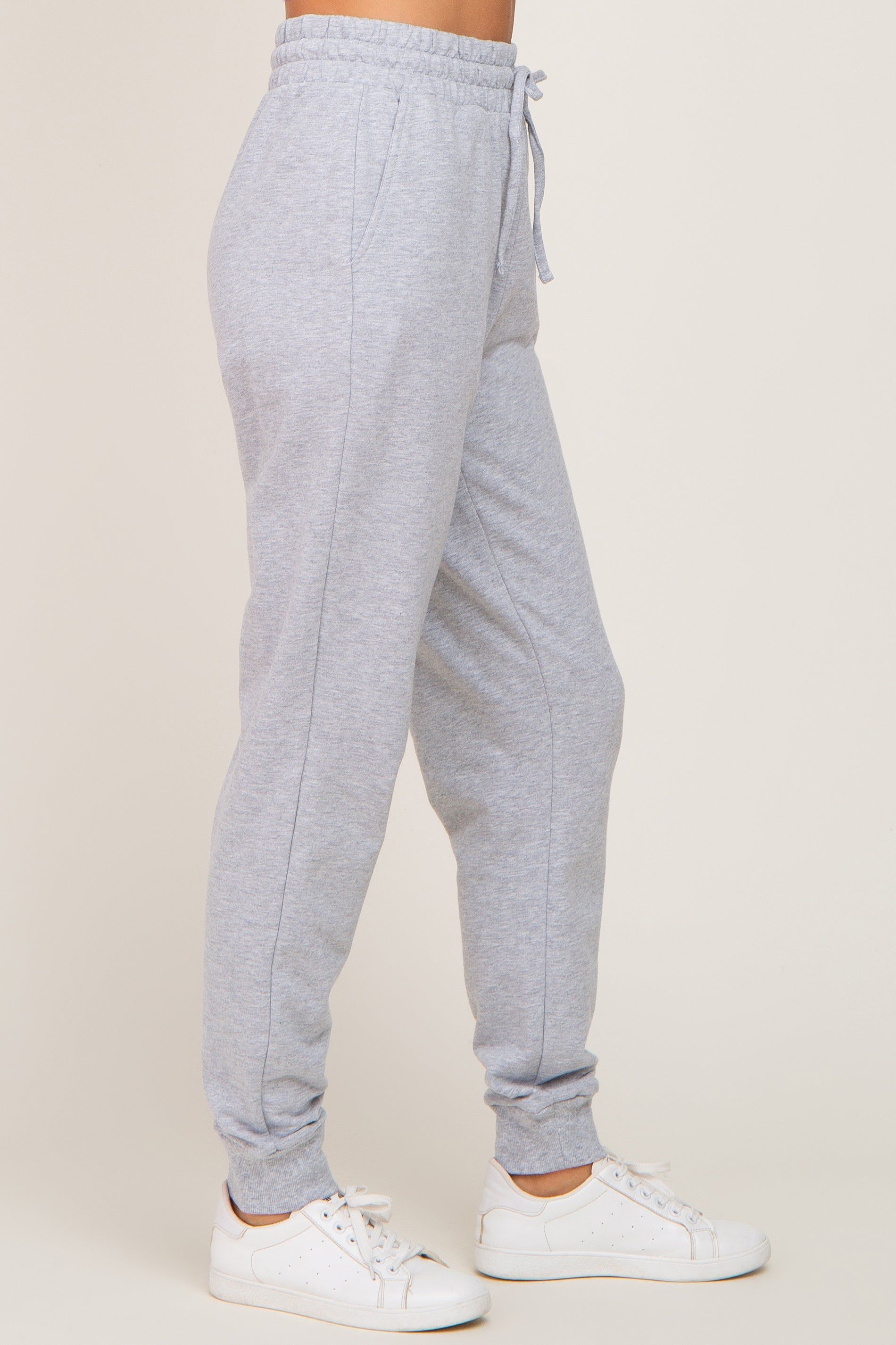 Heather Grey Basic Drawstring Sweatpants sold by Pinkblush product image thumbnail 3