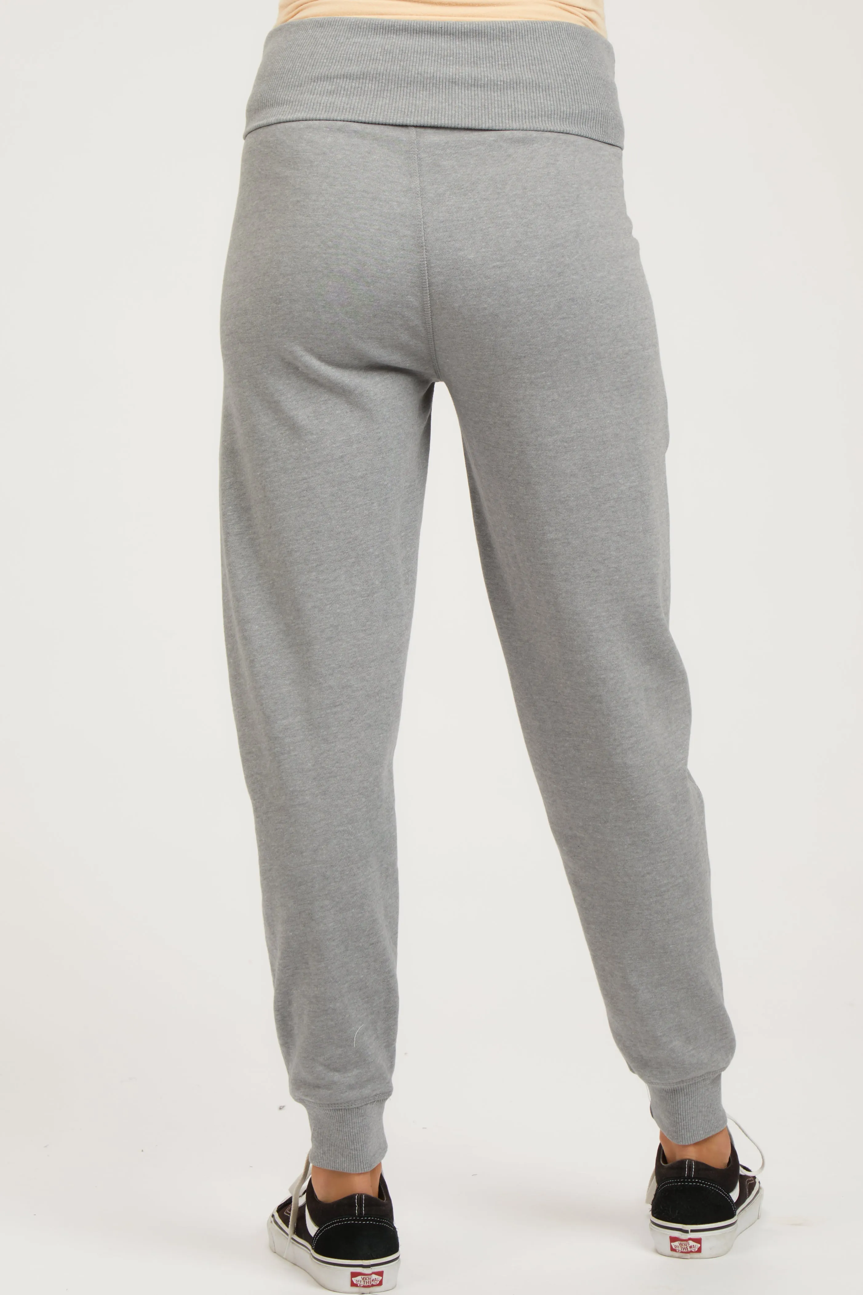 Heather Grey Slim Fit Maternity Joggers sold by Pinkblush product image thumbnail 4