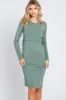 Sage Long Sleeve Nursing Dress sold by Pinkblush