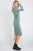 Sage Long Sleeve Nursing Dress sold by Pinkblush