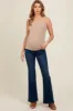 Navy Blue Flare Leg Maternity Jeans sold by Pinkblush