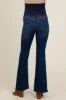 Navy Blue Flare Leg Maternity Jeans sold by Pinkblush