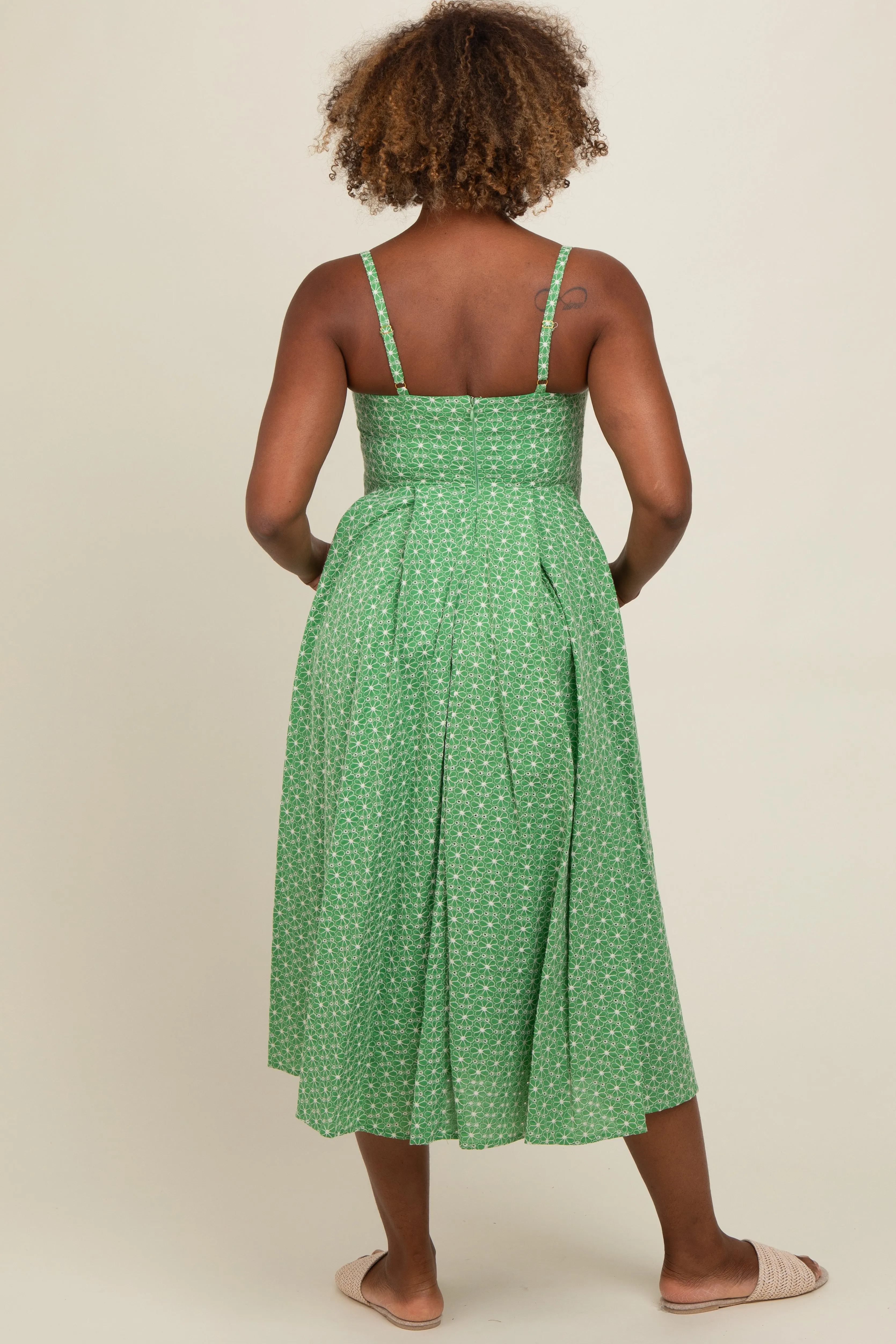 Green Floral Embroidered Maxi Dress sold by Pinkblush product image thumbnail 3