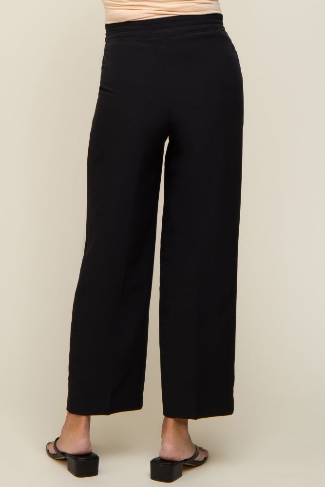 Black Crop Maternity Dress Pants sold by Pinkblush product image thumbnail 4