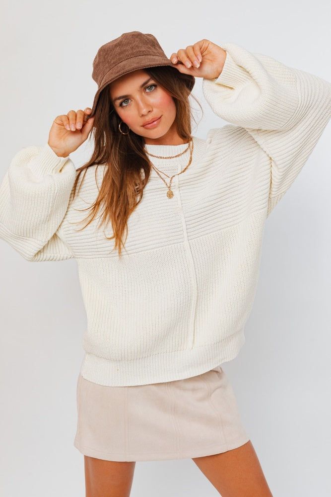 White Ribbed Sweater sold by Pinkblush product image thumbnail 2