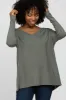 Olive V-Neck Maternity Top sold by Pinkblush