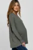 Olive V-Neck Maternity Top sold by Pinkblush