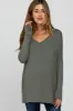 Olive V-Neck Maternity Top sold by Pinkblush