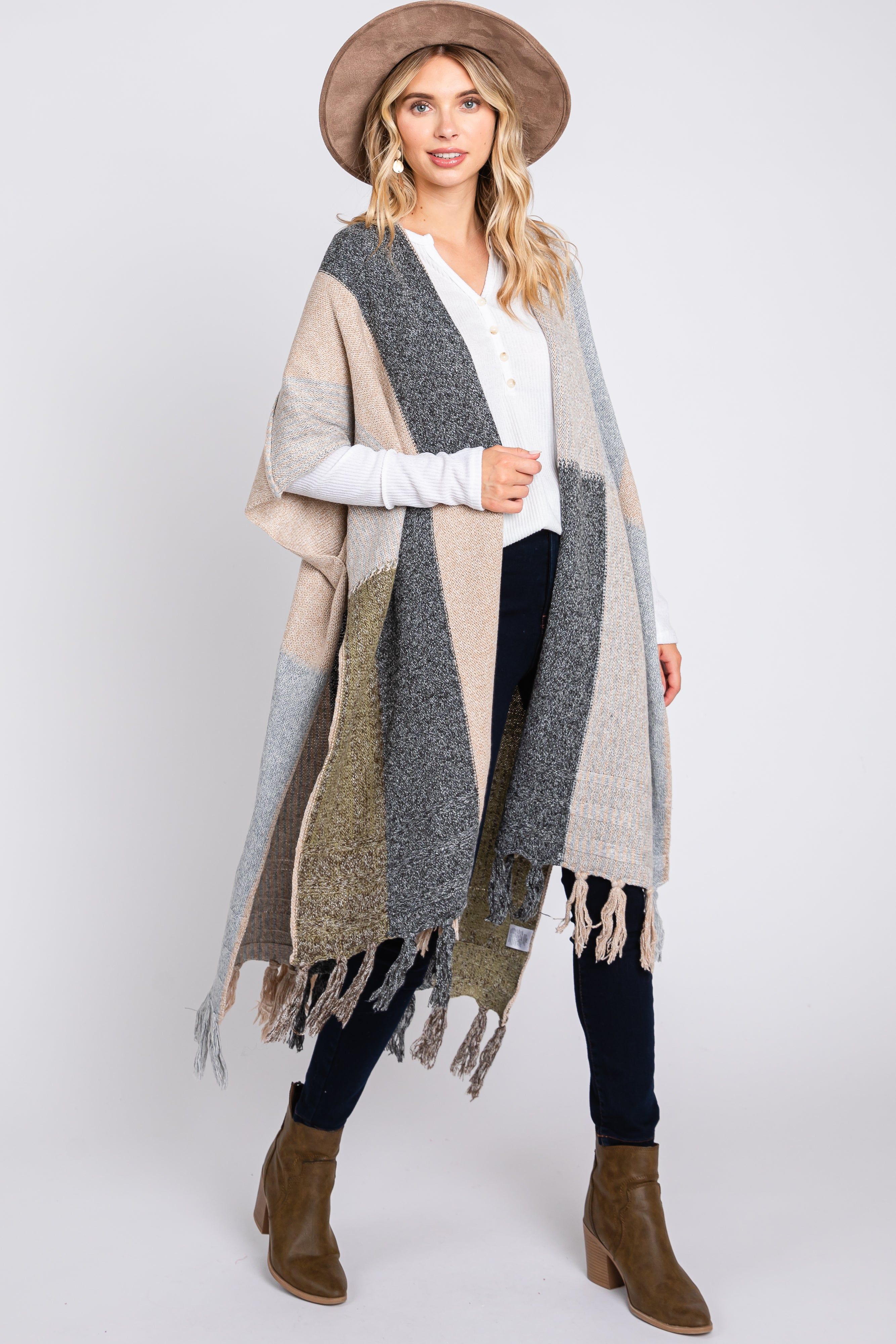 Multi-Color Tassel Trim Short Sleeve Cardigan sold by Pinkblush product image thumbnail 4