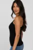 Black Ribbed Racerback Tank Top sold by Pinkblush