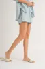 Light Blue Chambray Shorts sold by Pinkblush