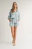 Light Blue Chambray Shorts sold by Pinkblush