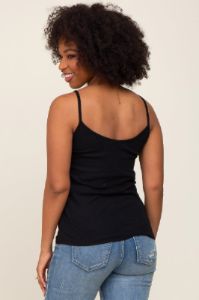 Black Ribbed Basic Tank Top sold by Pinkblush