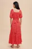 Cherry Red Floral Sweetheart Button Down Dress sold by Pinkblush