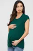 Emerald Green Layered Wrap Front Maternity Nursing Top sold by Pinkblush