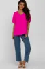 Magenta Short Sleeve Blouse sold by Pinkblush