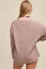 Mauve Cable Knit Cardigan Sweater sold by Pinkblush