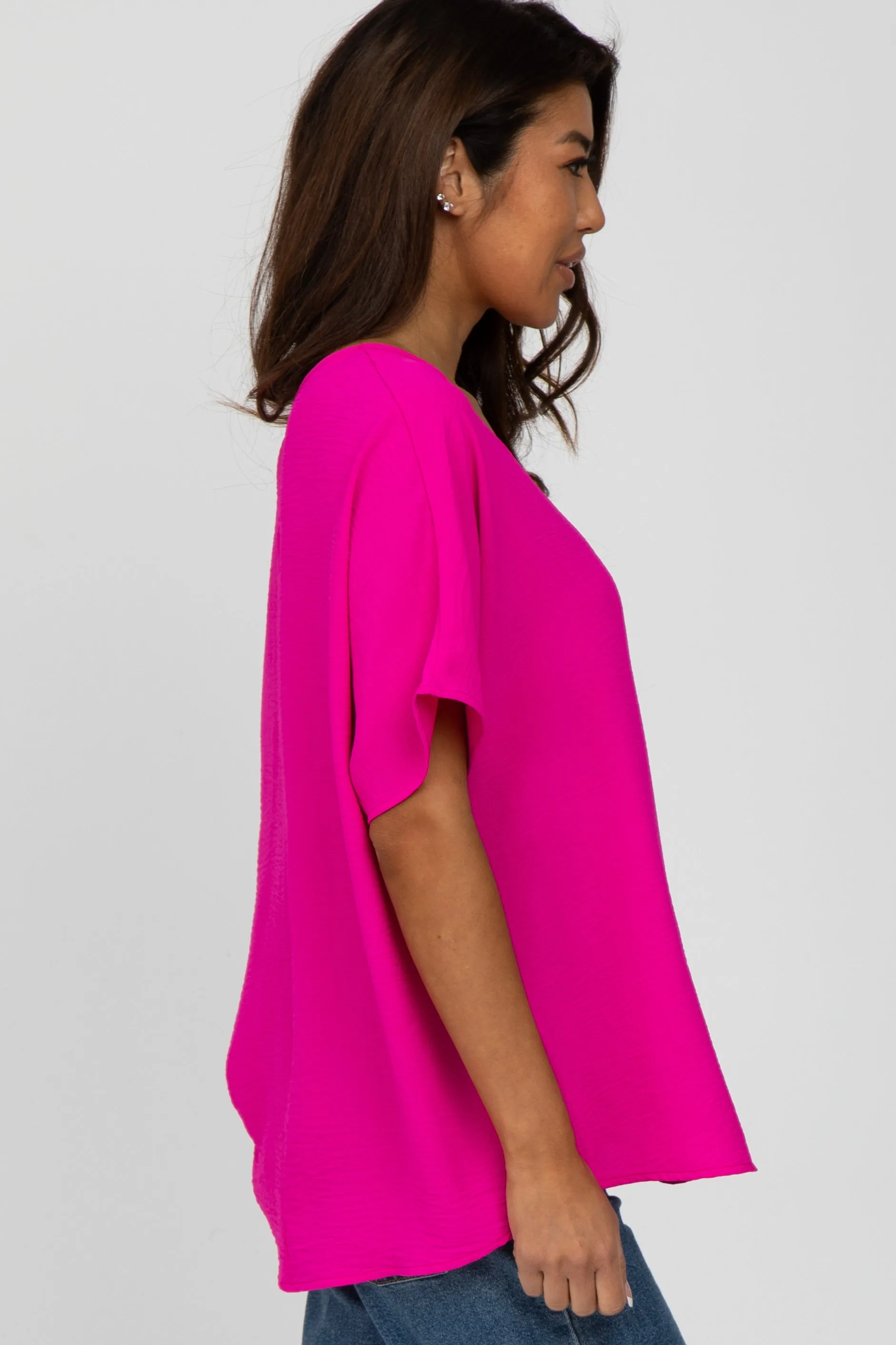 Magenta Short Sleeve Blouse sold by Pinkblush product image thumbnail 3