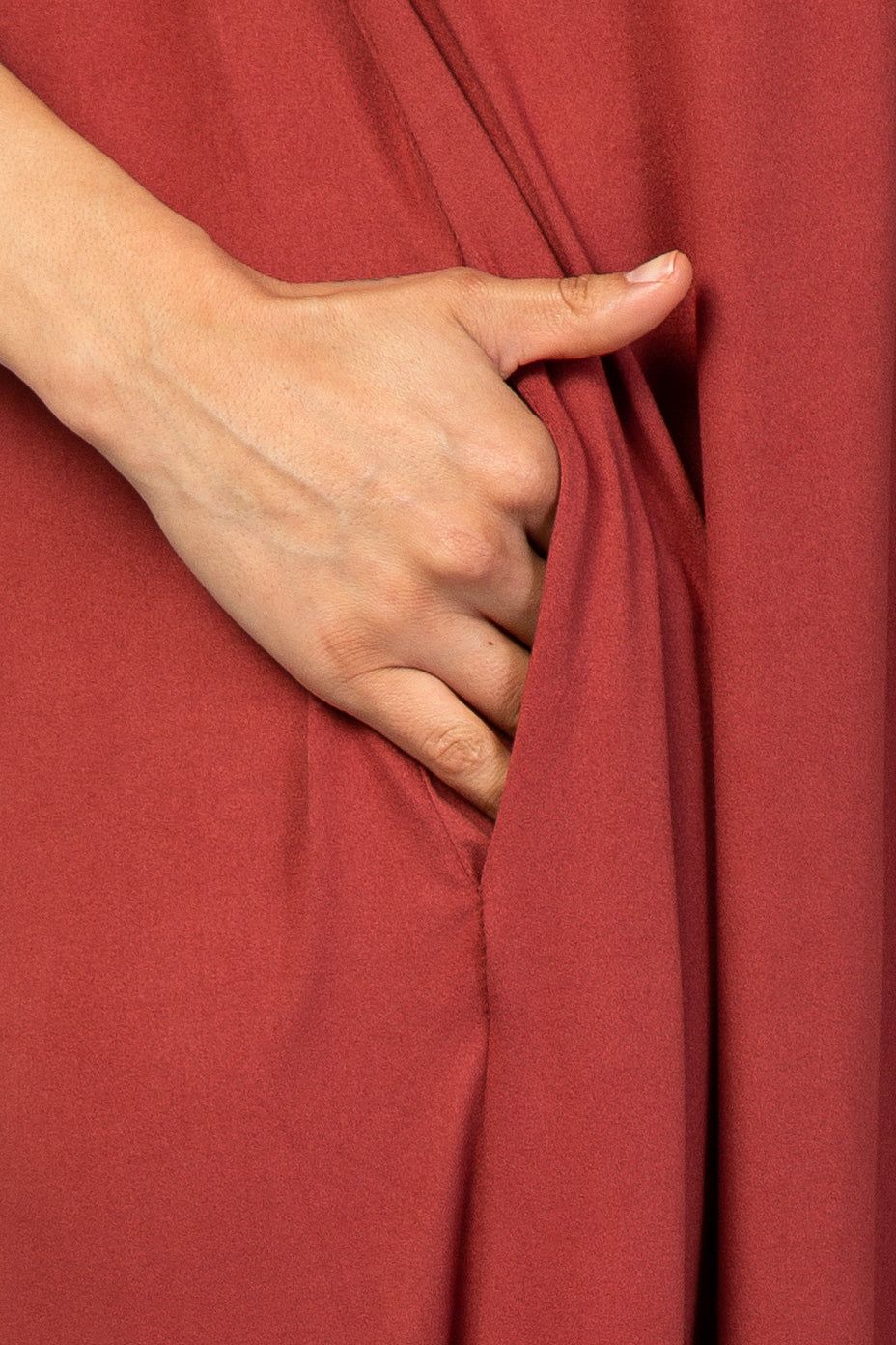 Rust Side Slit Maxi Dress sold by Pinkblush product image thumbnail 4