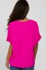 Magenta Short Sleeve Blouse sold by Pinkblush