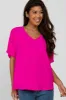 Magenta Short Sleeve Blouse sold by Pinkblush
