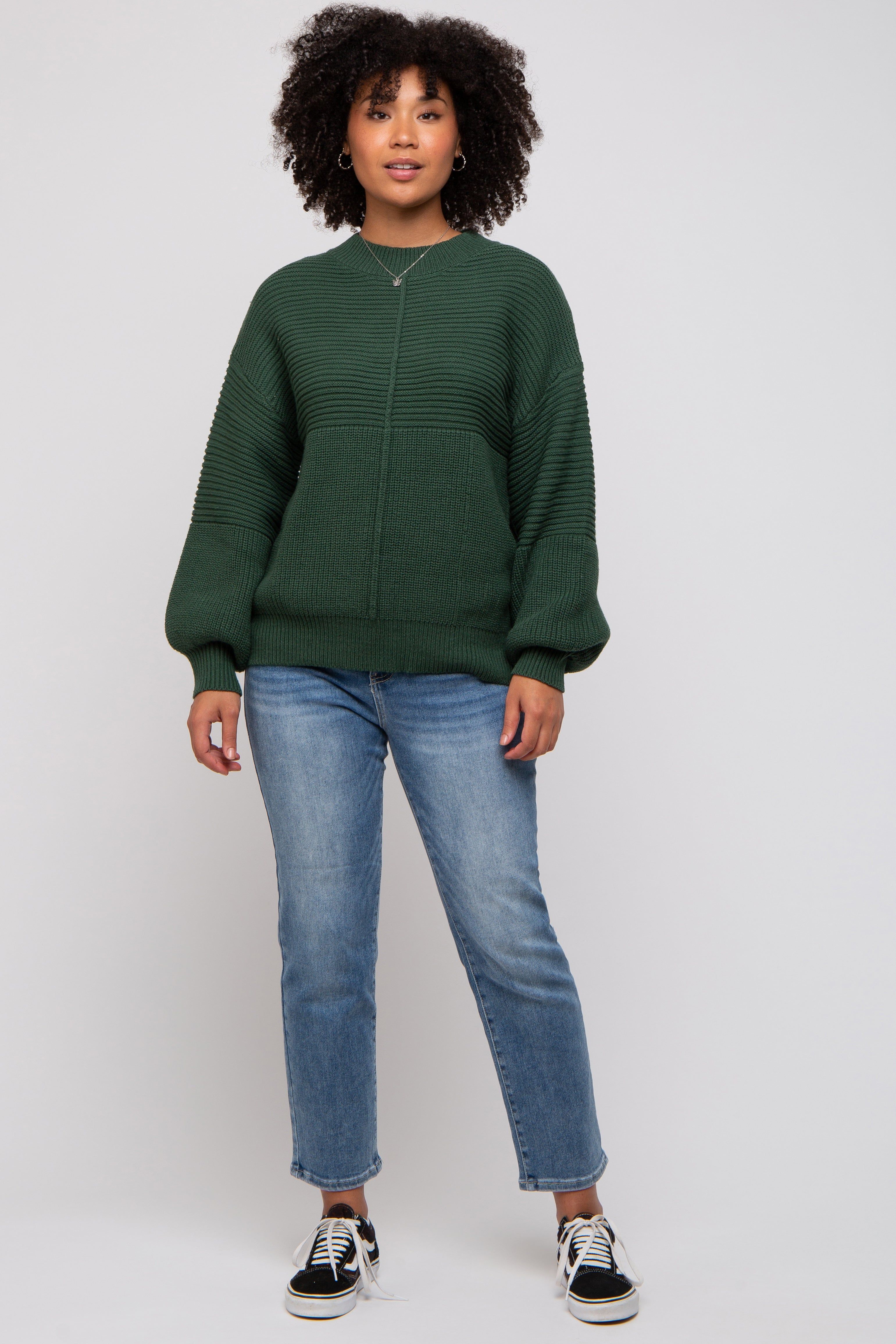 Green Ribbed Sweater sold by Pinkblush product image thumbnail 5