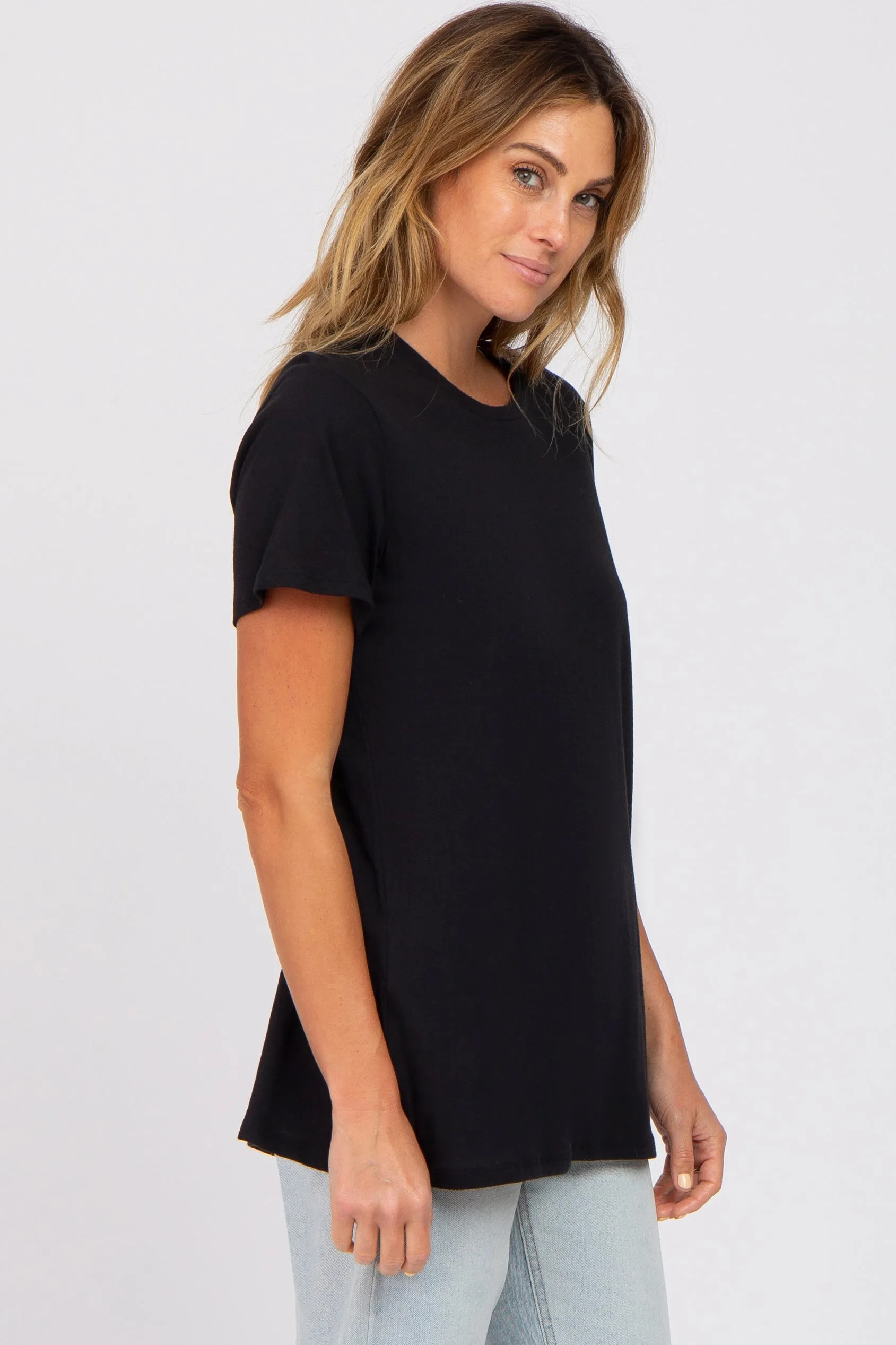 Black Oversized Short Sleeve Top sold by Pinkblush product image thumbnail 2