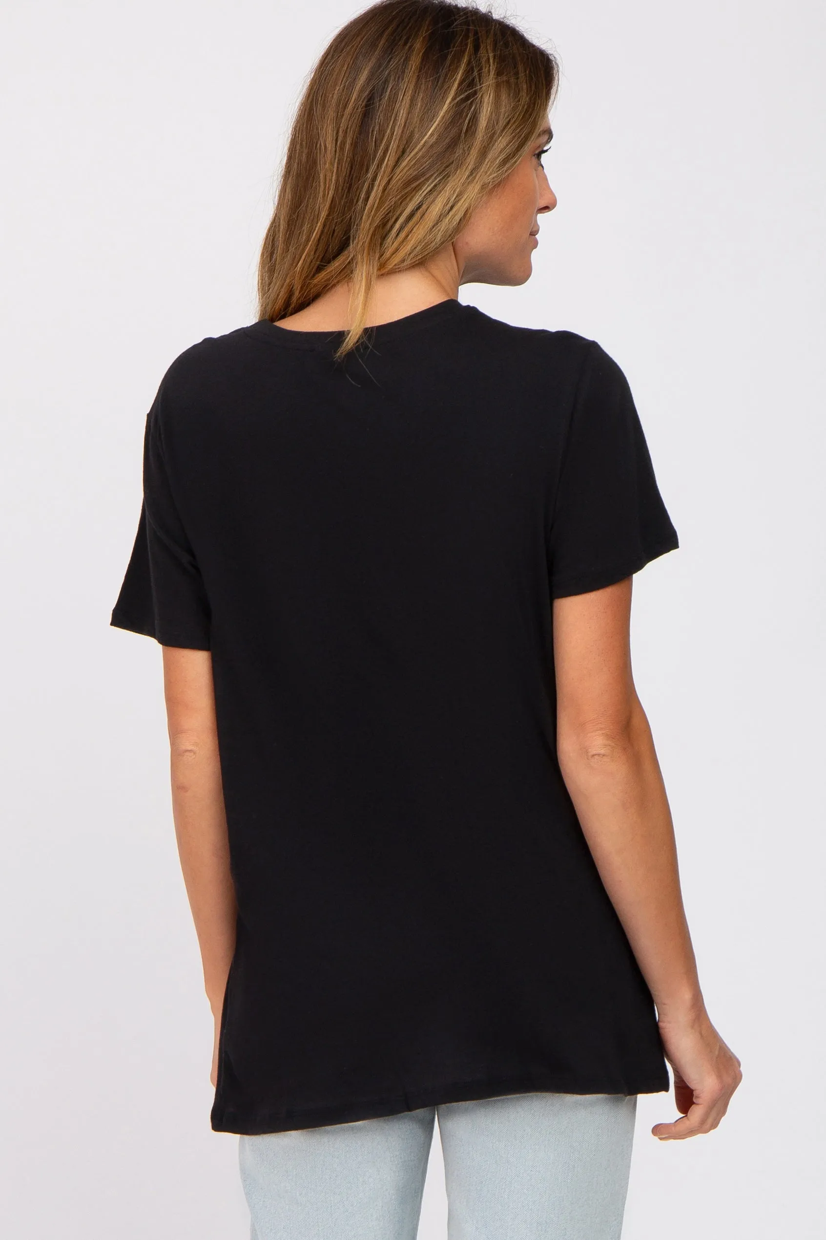Black Oversized Short Sleeve Top sold by Pinkblush product image thumbnail 3