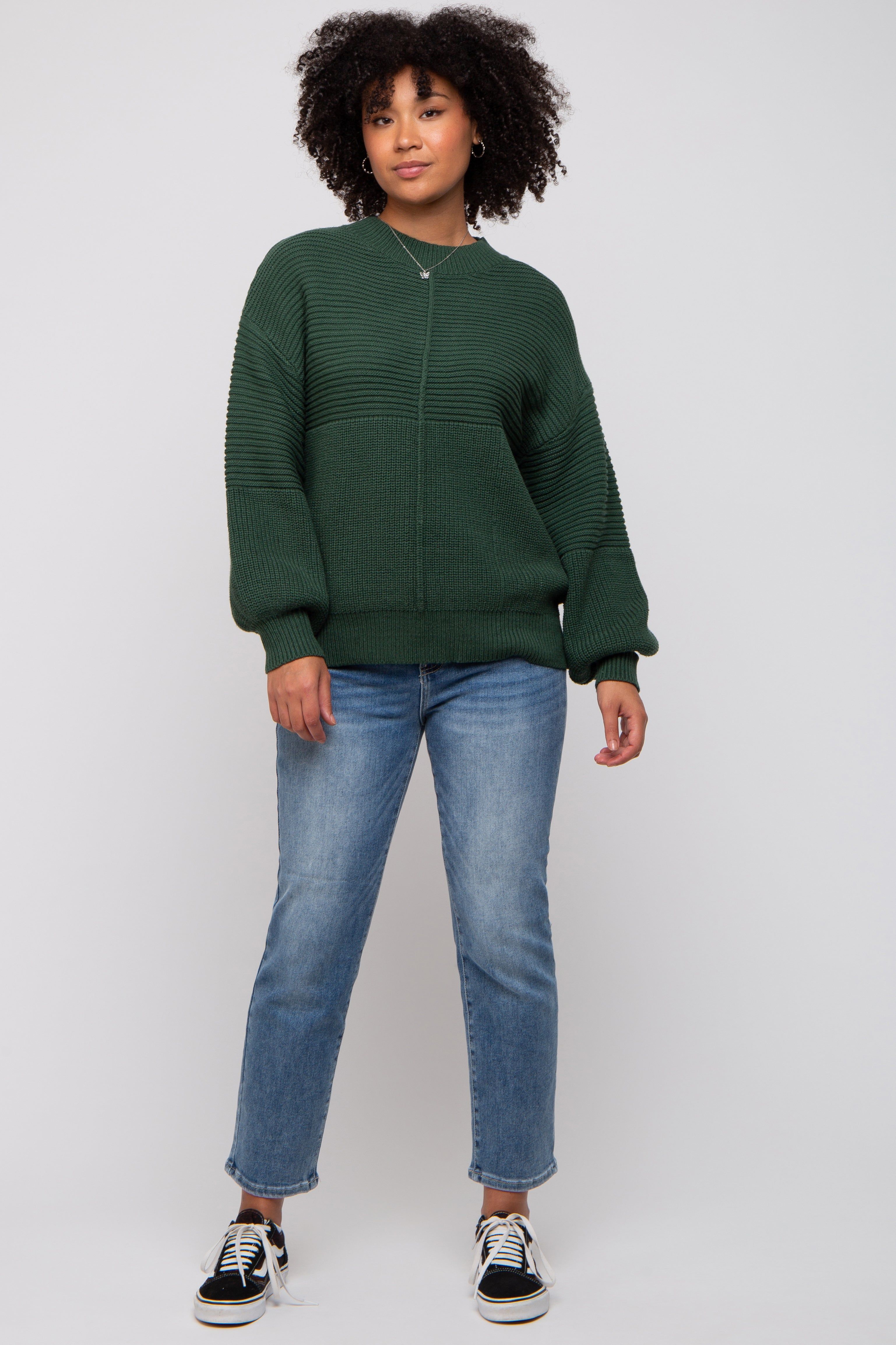 Green Ribbed Sweater sold by Pinkblush product image thumbnail 4