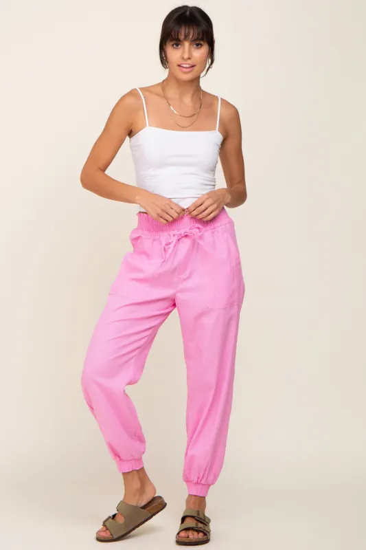 Pink Smocked Joggers sold by Pinkblush