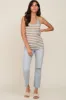 Pink Striped Button Accent Tank Top sold by Pinkblush
