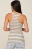Pink Striped Button Accent Tank Top sold by Pinkblush