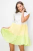 Yellow Multi Poplin Color Block Mini Dress sold by Pinkblush