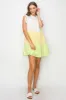 Yellow Multi Poplin Color Block Mini Dress sold by Pinkblush