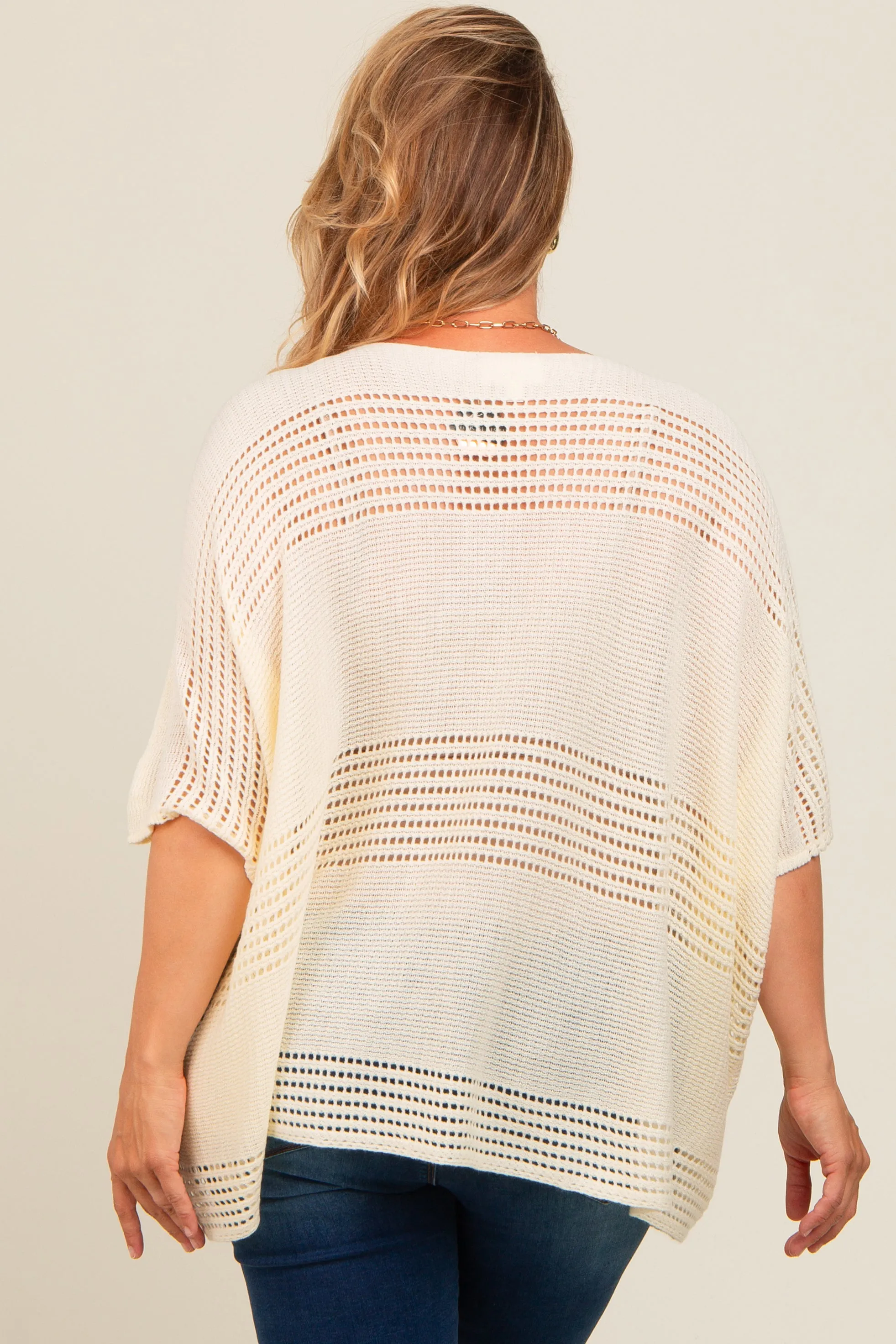 Cream Knit Maternity Plus Top sold by Pinkblush product image thumbnail 2