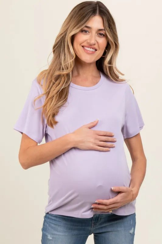 Lavender Dolman Sleeve Maternity Top sold by Pinkblush