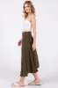 Olive Fold-Over Maxi Skirt sold by Pinkblush