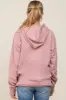 Mauve Raw Edge Trim Maternity Drawstring Hoodie sold by Pinkblush