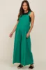 Green Maternity Wide Leg Jumpsuit sold by Pinkblush
