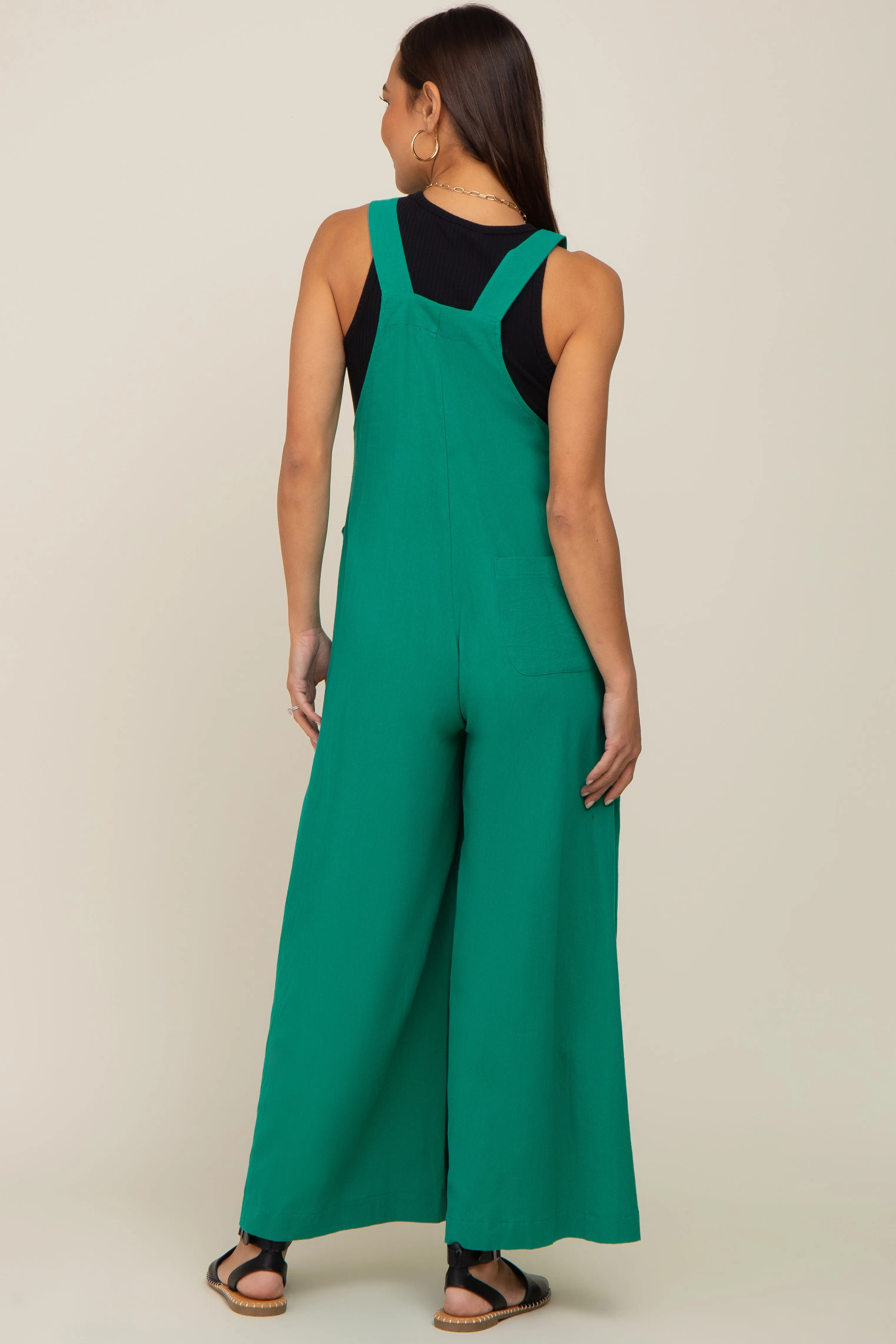 Green Maternity Wide Leg Jumpsuit sold by Pinkblush product image thumbnail 3