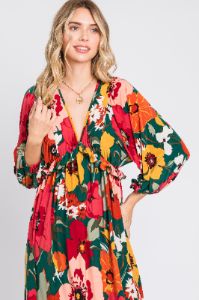 Forest Green Ruffle Accent Maxi Dress sold by Pinkblush