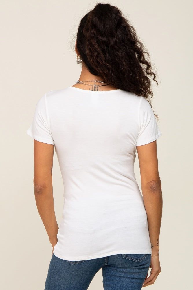 White Wrap Front Nursing Top sold by Pinkblush product image thumbnail 3