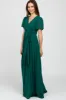 Forest Green Chiffon Short Sleeve Maxi Dress sold by Pinkblush