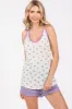 Lavender Trim Floral Tank Top sold by Pinkblush